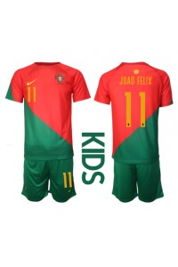 Portugal Joao Felix #11 Babyklær Hjemme Fotballdrakt til barn VM 2022 Korte ermer (+ Korte bukser)